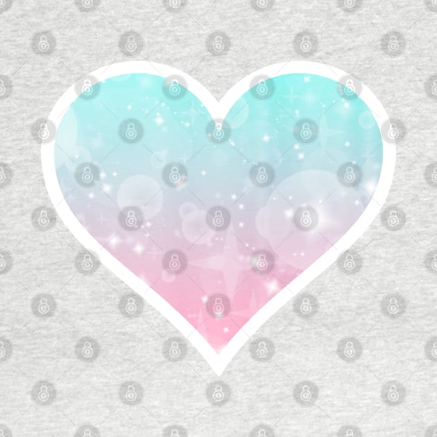 Kawaii Magical Cotton Candy Heart by bumblefuzzies